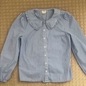 Crewcuts factory blue striped blouse